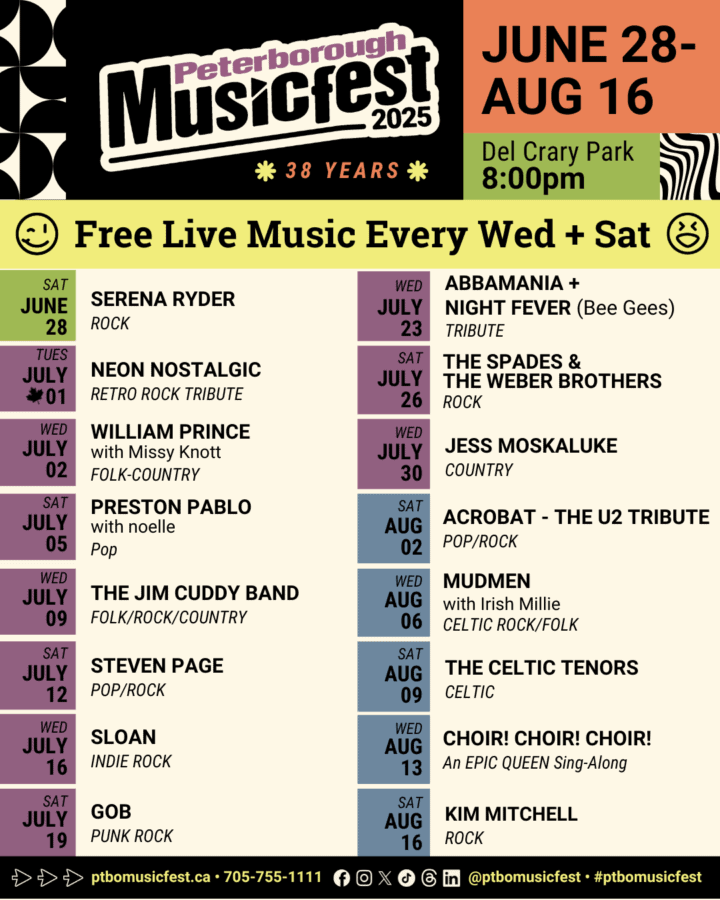 The Full 2025 Peterborough Musicfest Lineup Is Here! - Ptbo Musicfest